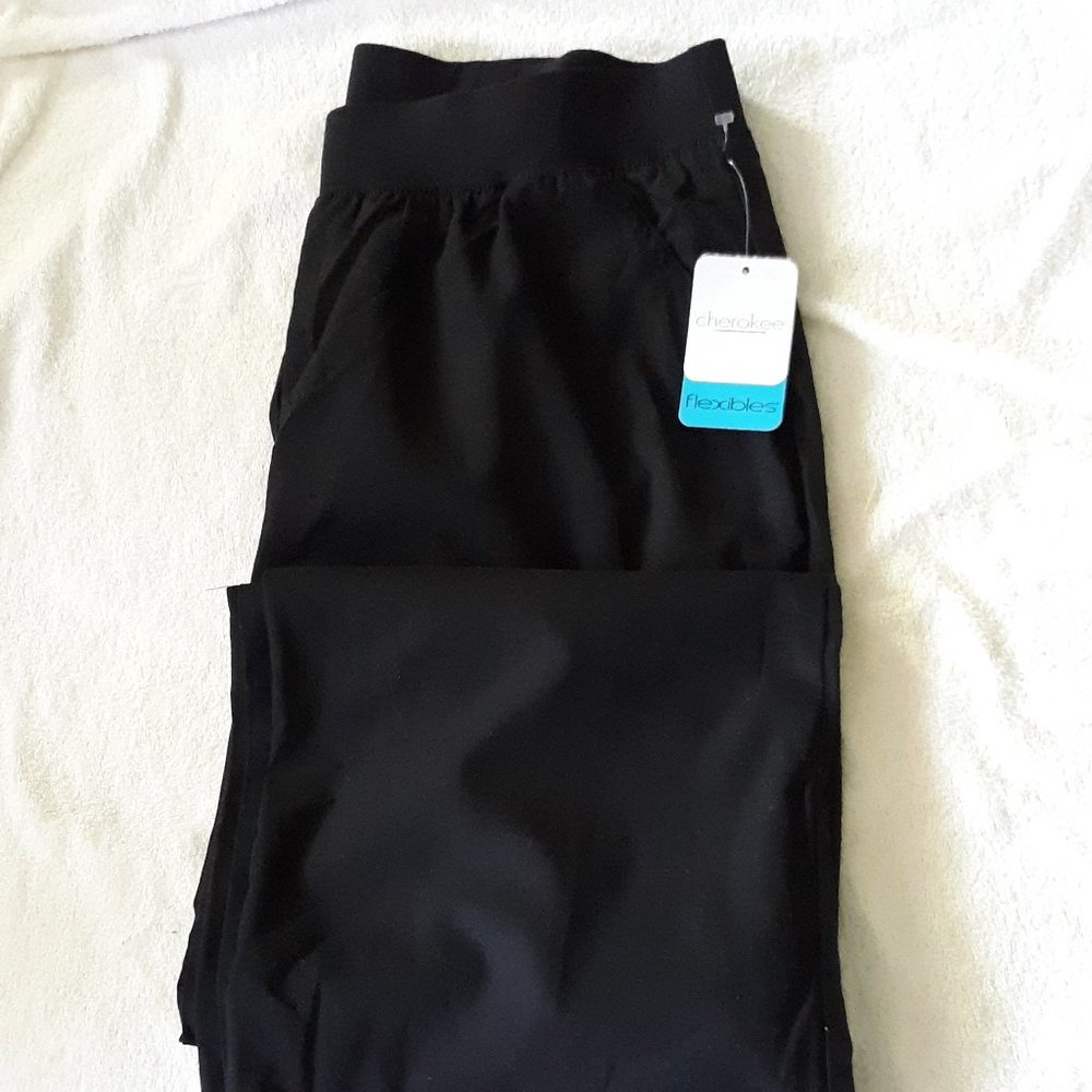 Cherokee Black Scrub Pants Flexibles Size L